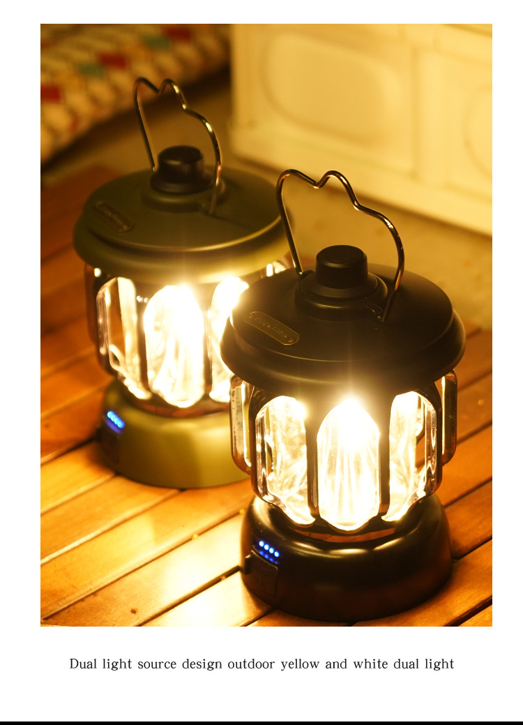 Cheap Goat Tents Portable Retro Outdoor Camping Light Rechargeable 18650 Battery Powered Lamp for Home Party Hanging Tent Lantern Lant Lighting   